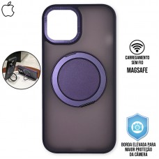 Capa iPhone 15 Pro - Metal Stand Fosca Magsafe Dark Purple